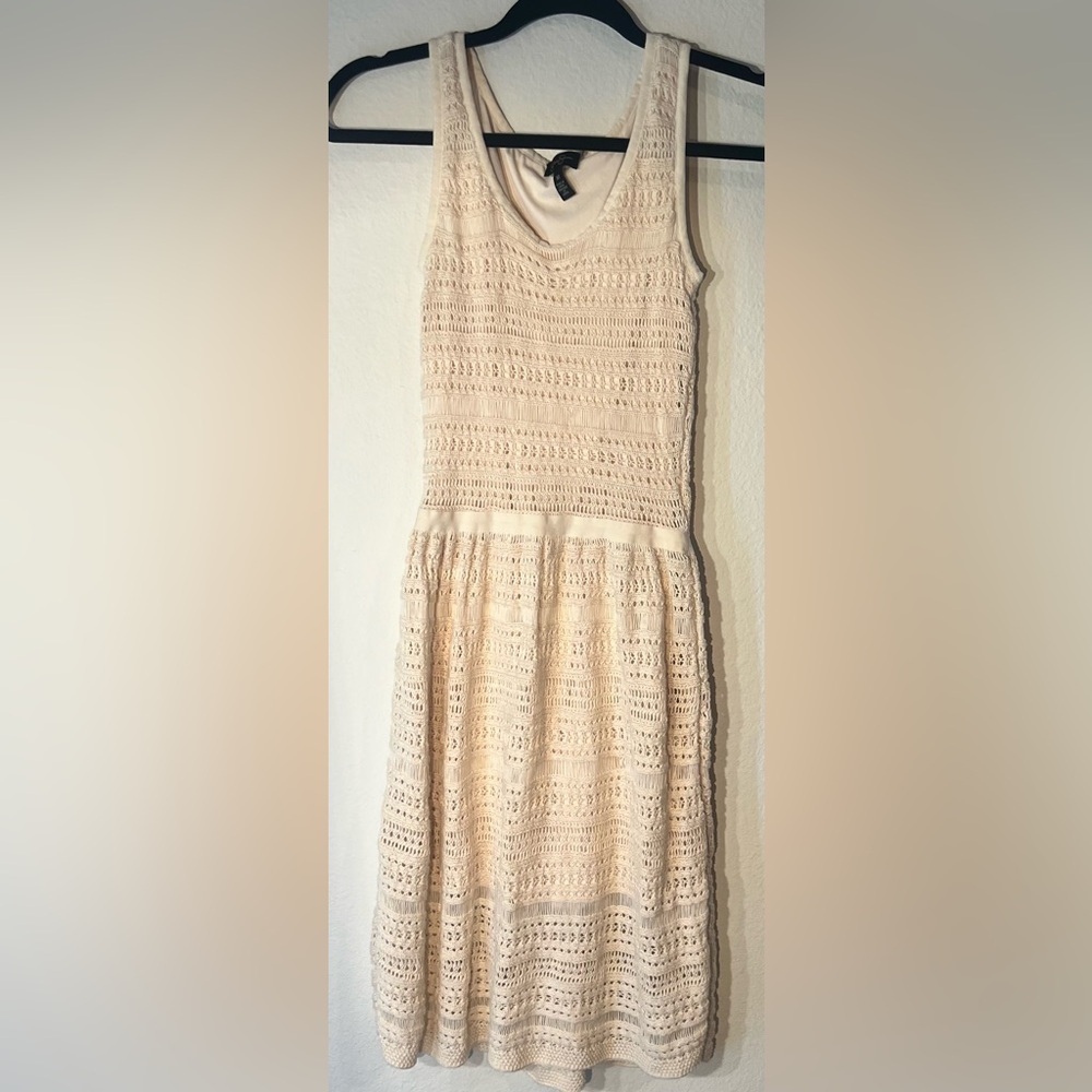 Jessica Simpson Cream crochet mini dress
